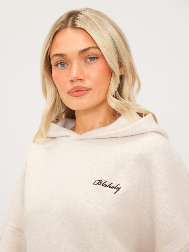 Oversized Knitted Hoodie - Vanilla