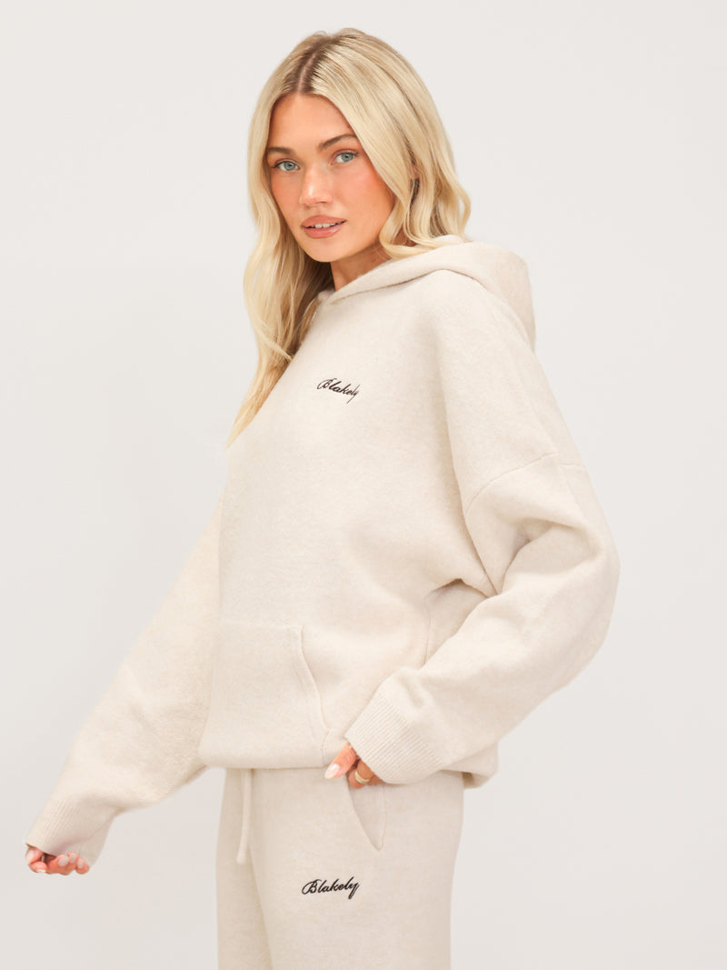 Oversized Knitted Hoodie - Vanilla