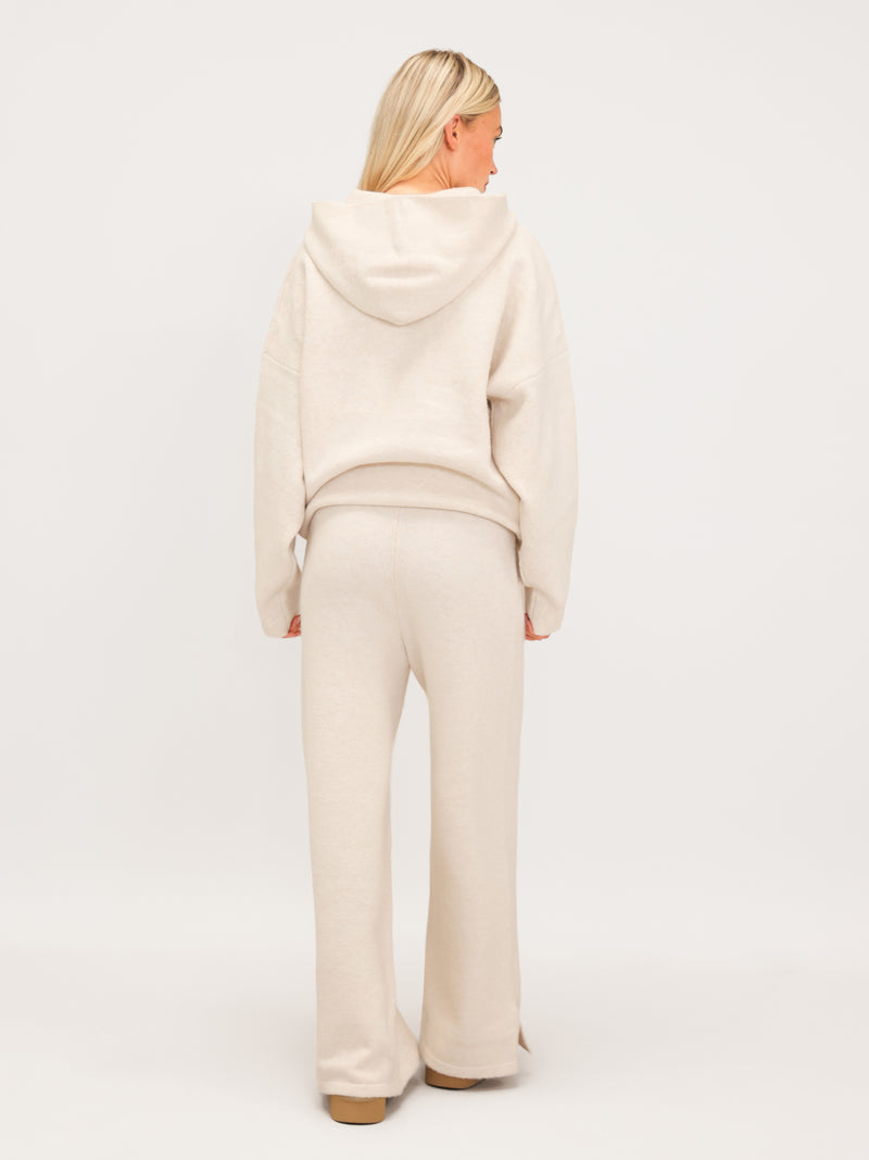 Oversized Knitted Hoodie - Vanilla