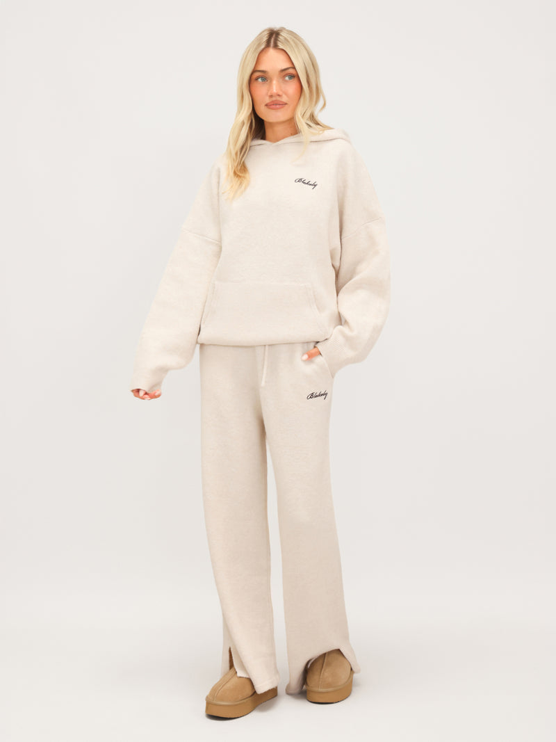 Oversized Knitted Hoodie - Vanilla