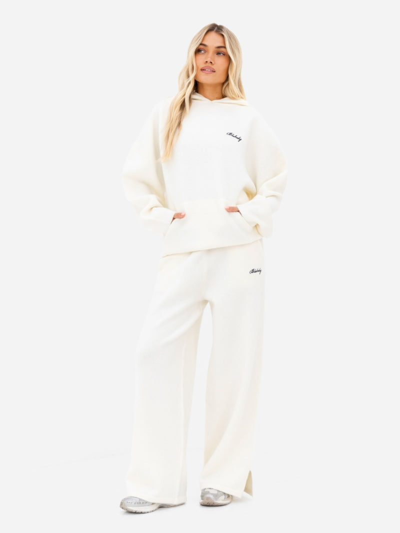Oversized Knitted Hoodie - Cream