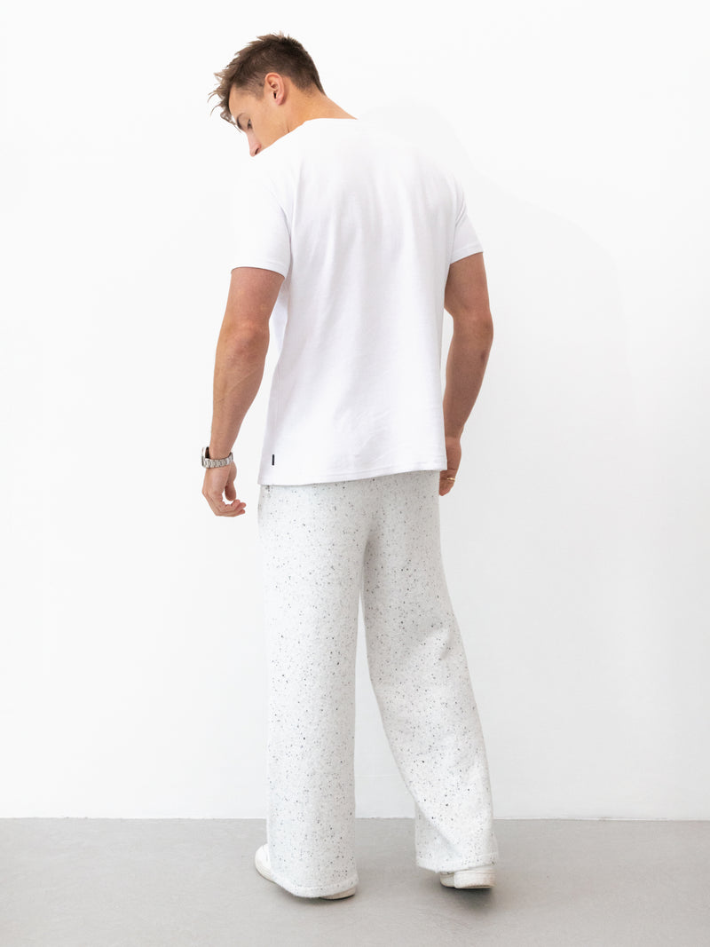 Alfie Knitted Wide Leg Sweatpants - Light Grey