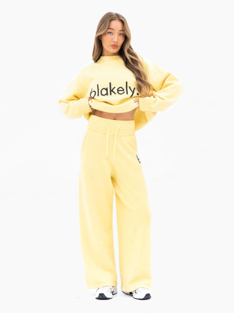 Mabel Oversized Knitted Jumper - Butter Yellow
