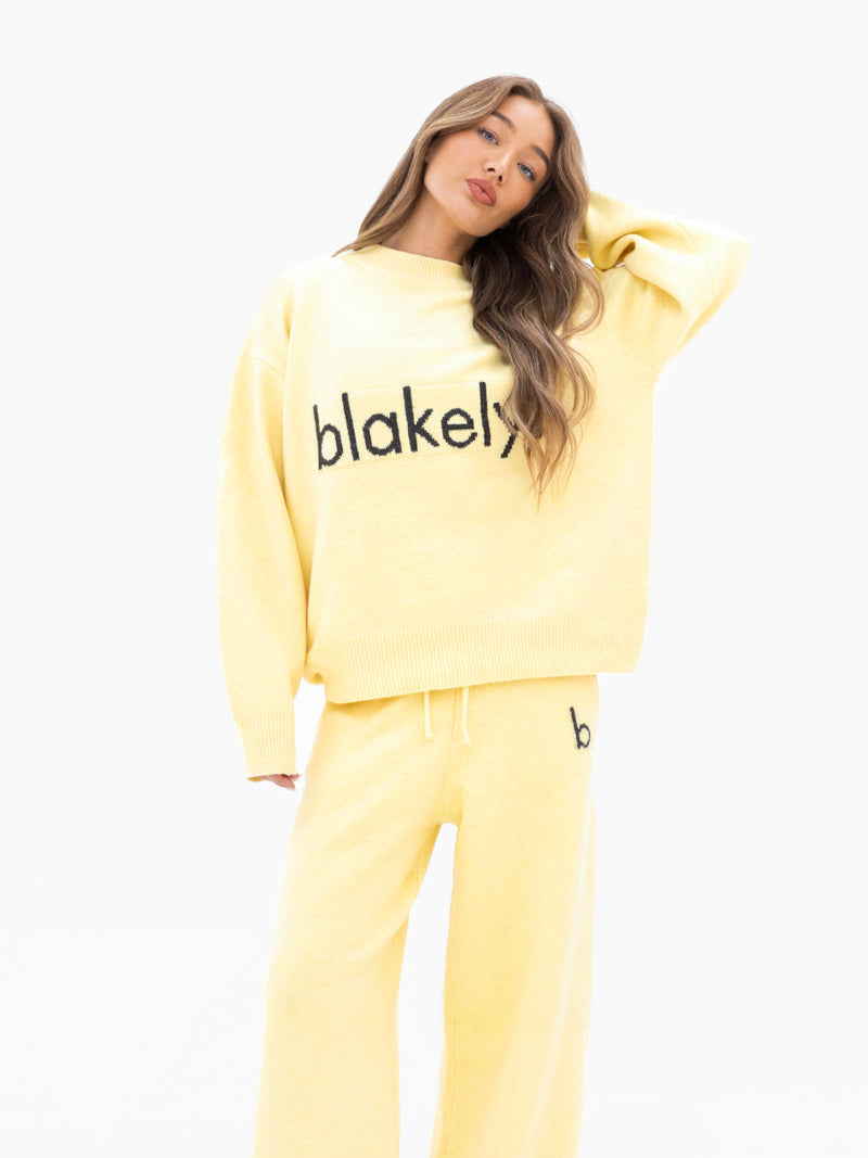 Mabel Oversized Knitted Jumper - Butter Yellow