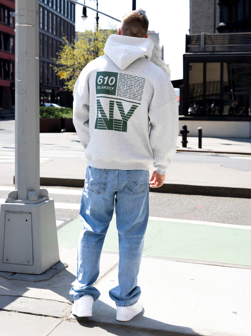 Tribeca 610 Relaxed Hoodie - Marl Grey
