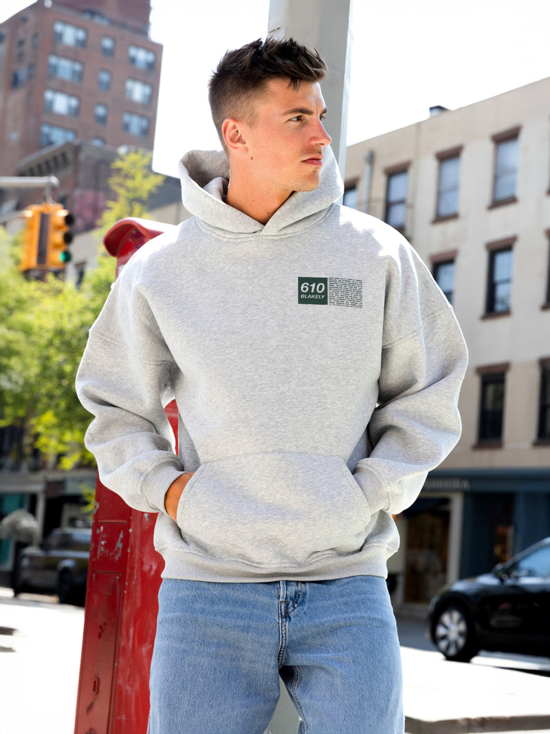 Tribeca 610 Relaxed Hoodie - Marl Grey