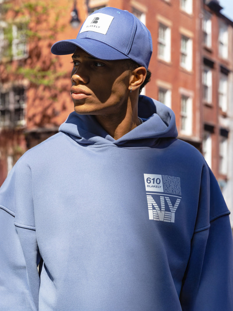 Brooklyn 610 Relaxed Hoodie - Mid Blue