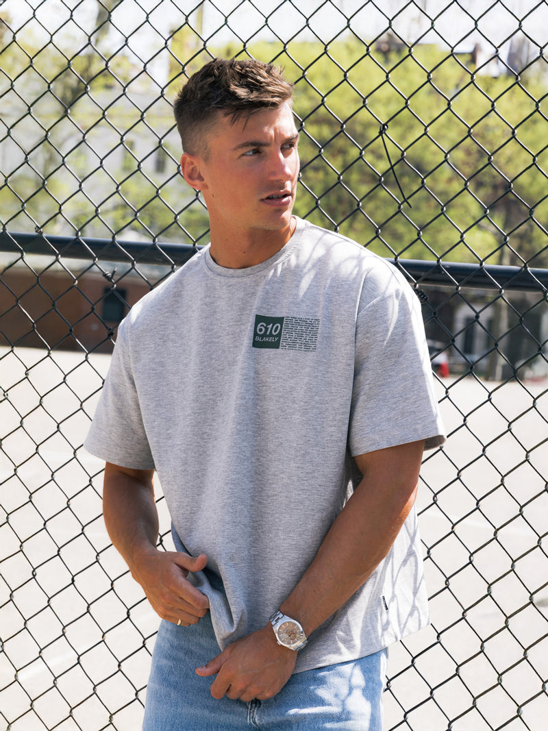 Tribeca 610 Unfitted T-Shirt - Marl Grey