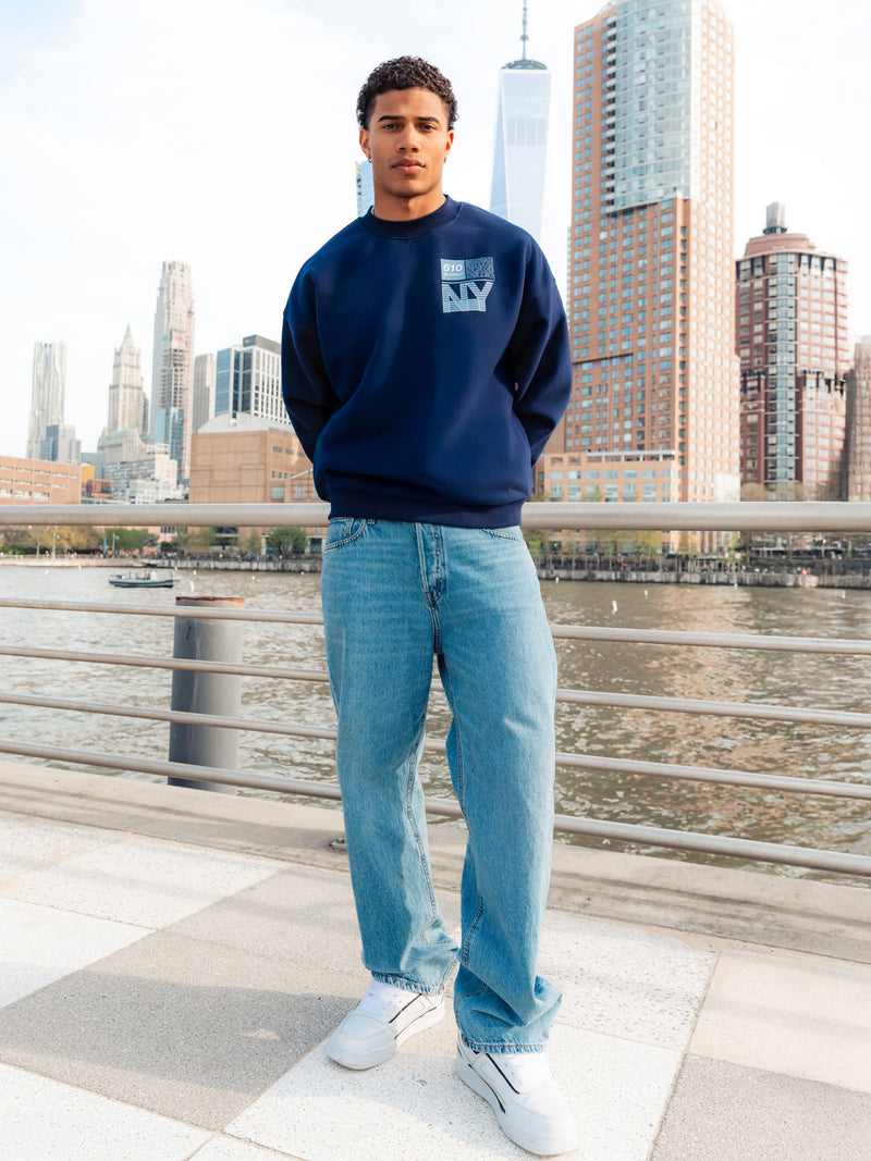Brooklyn 610 Relaxed Jumper - Navy