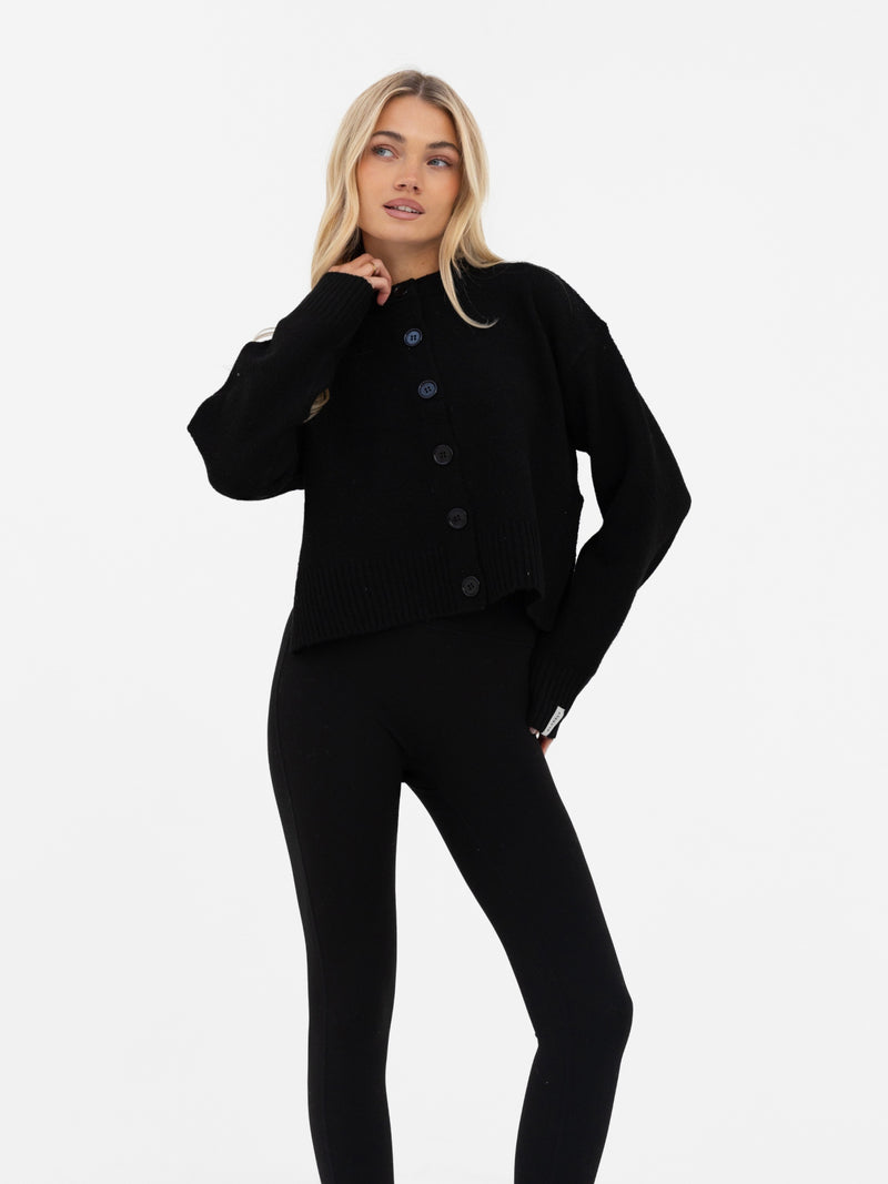Mabel Button Up Cardigan - Black