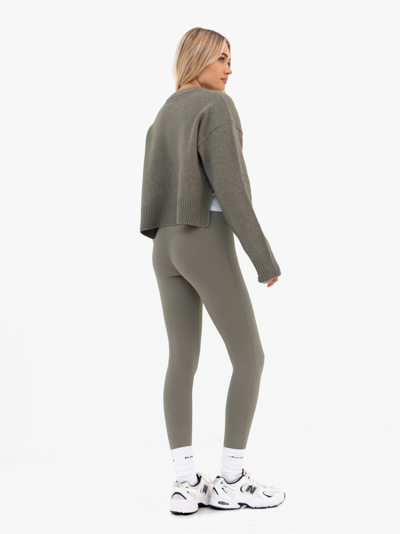 Mabel Button Up Cardigan - Safari Green