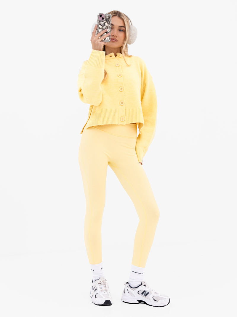 Mabel Button Up Cardigan - Butter Yellow