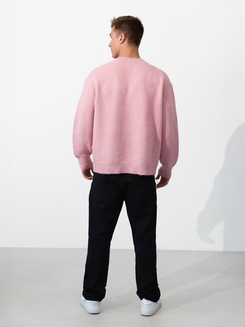 Mason Relaxed Knitted Jumper - Pink