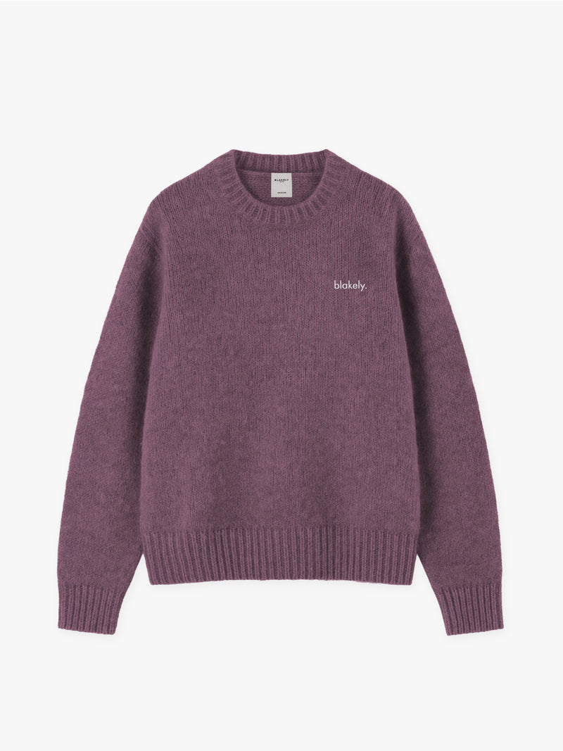 Mason Relaxed Knitted Jumper - Plum