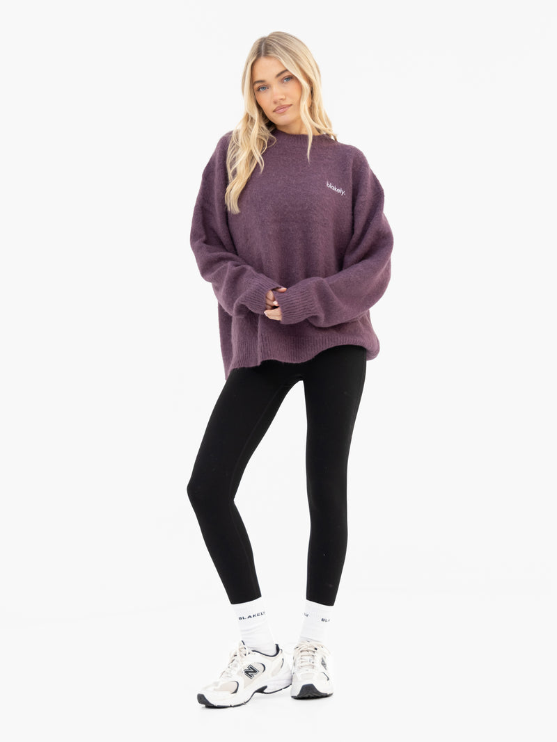 Marley Oversized Knitted Jumper - Light Grape
