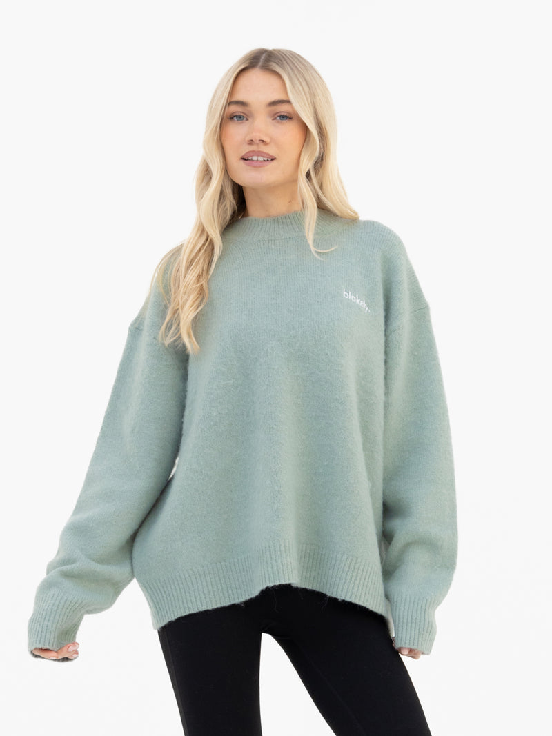 Marley Oversized Knitted Jumper - Soft Sage