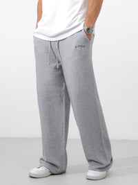 Varsity Knitted Relaxed Sweatpants - Grey