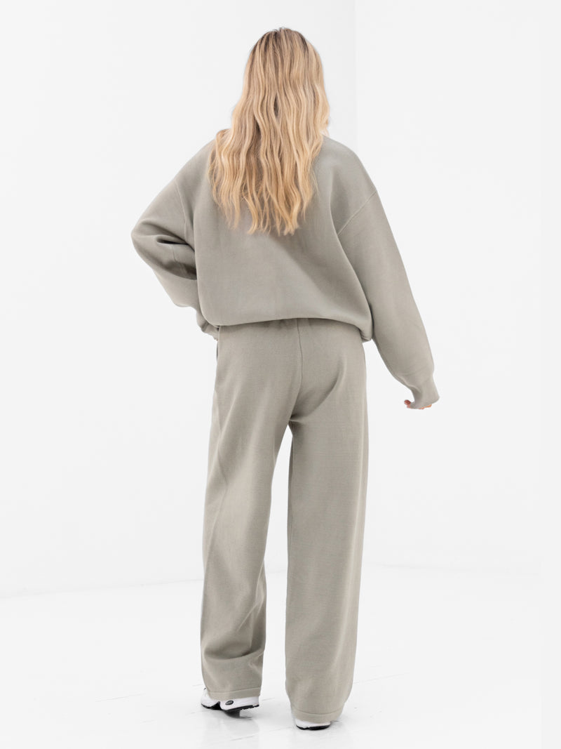 Varsity Oversized Knitted Jumper - Green