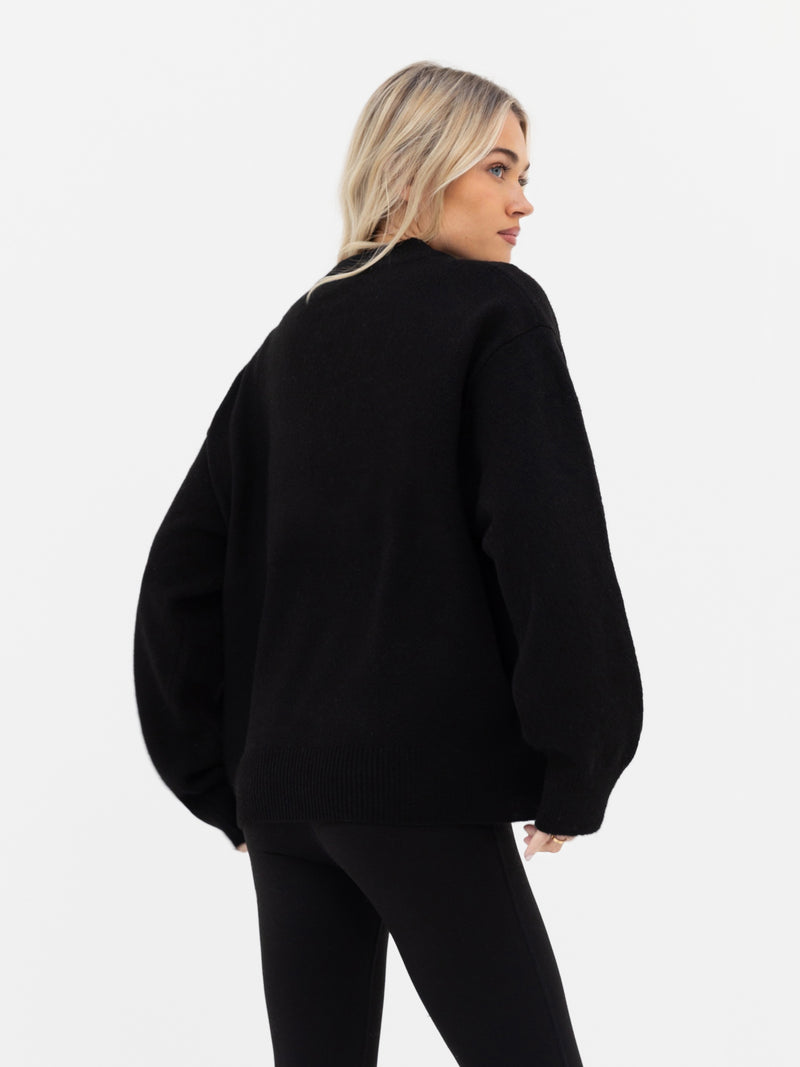 Mabel Oversized Knitted Jumper - Black