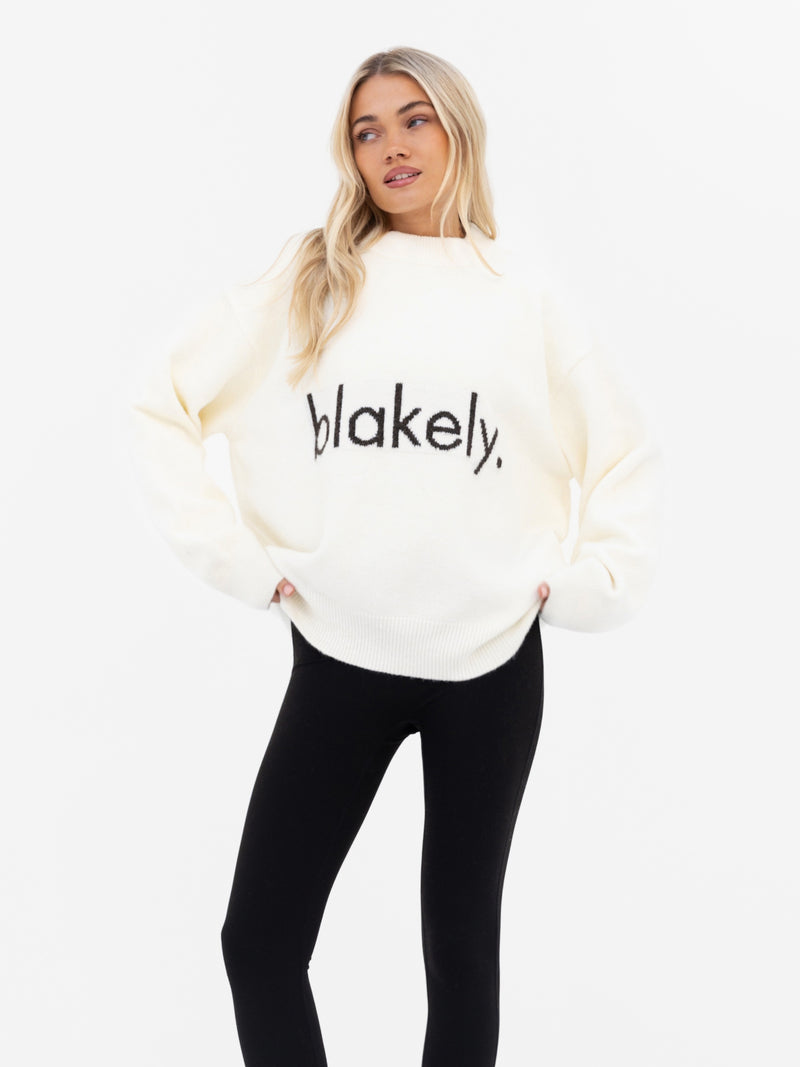 Mabel Oversized Knitted Jumper - Cream