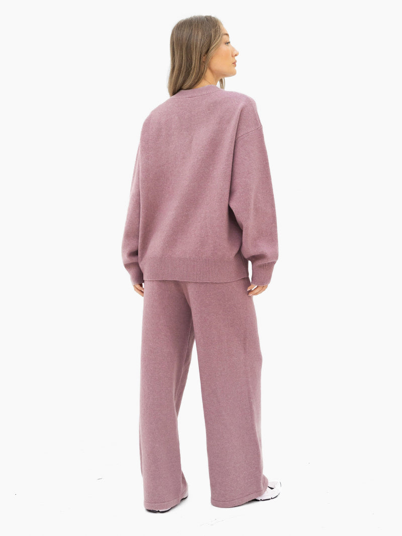 Mabel Oversized Knitted Jumper - Dusty Pink