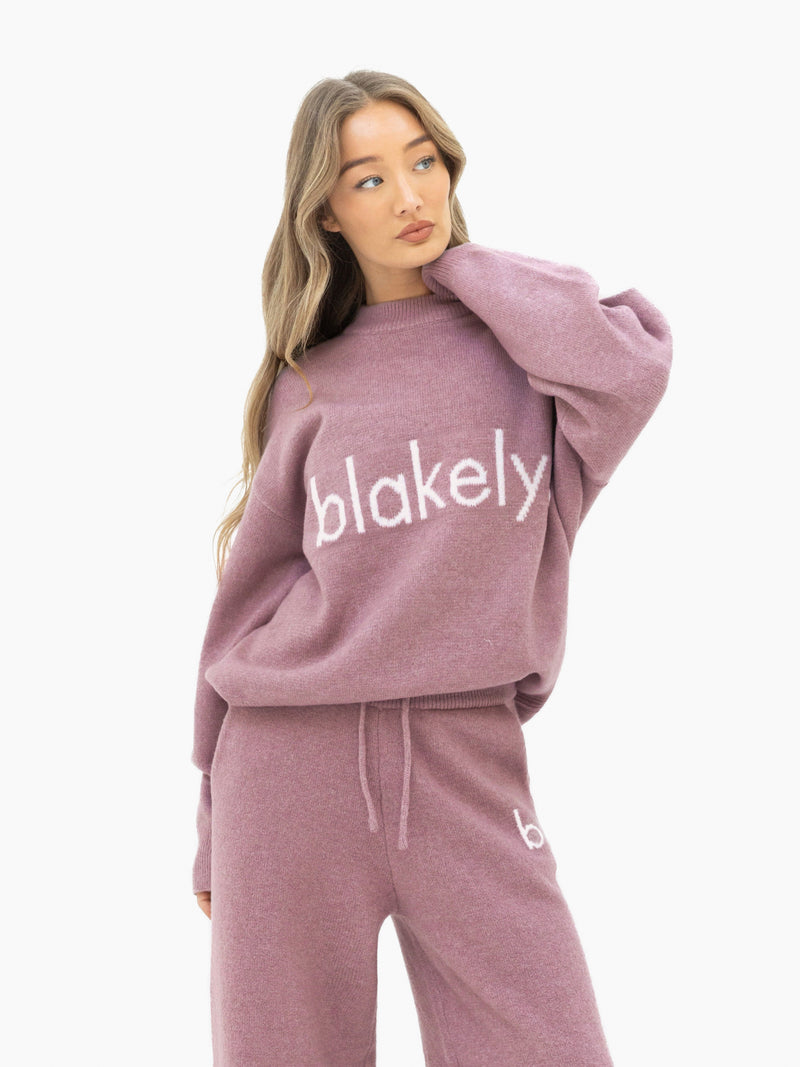 Mabel Oversized Knitted Jumper - Dusty Pink
