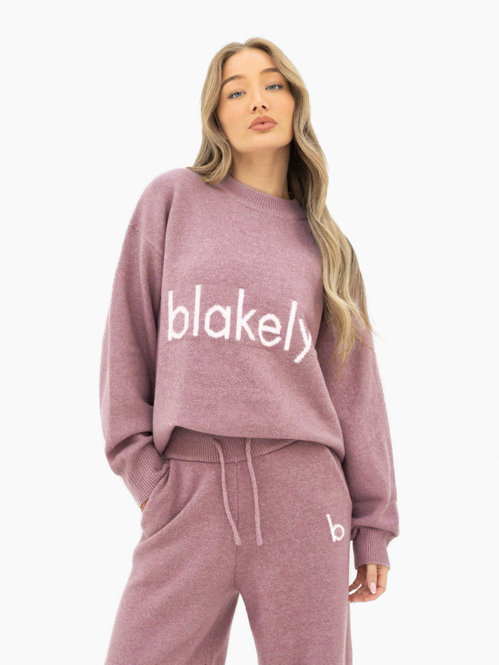 Mabel Oversized Knitted Jumper - Dusty Pink