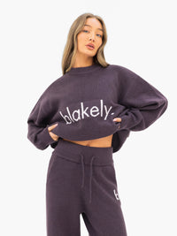 Mabel Oversized Knitted Jumper - Plum