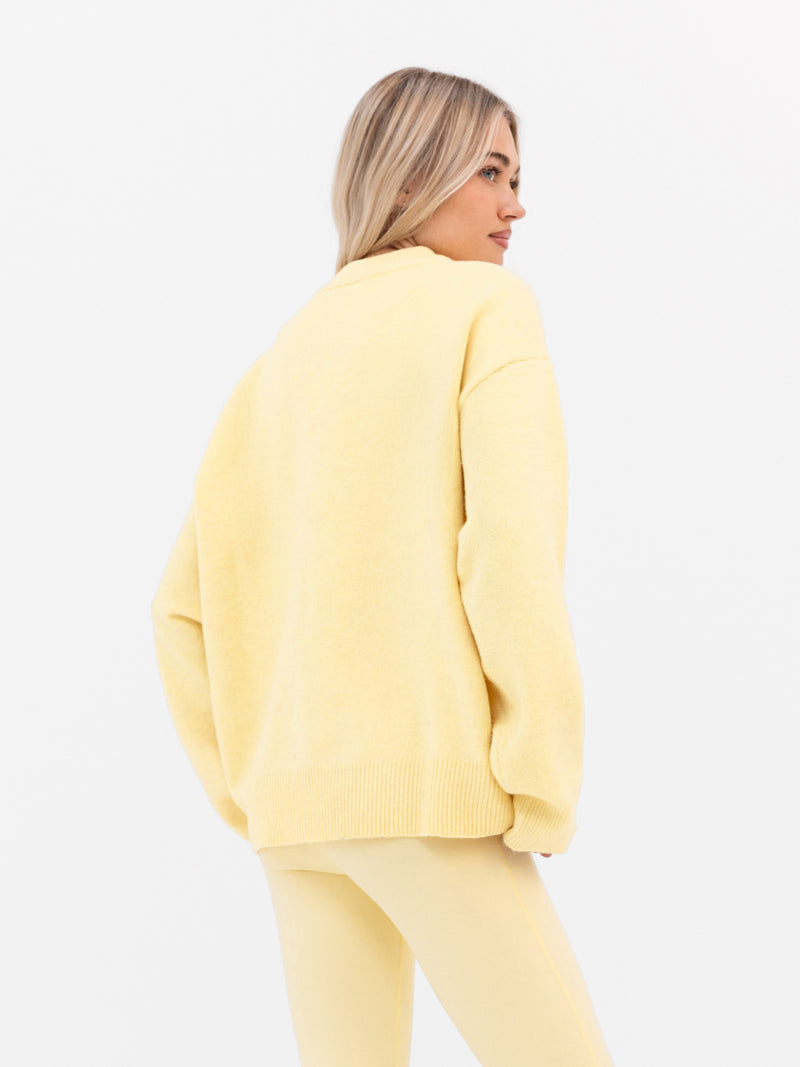 Mabel Oversized Knitted Jumper - Butter Yellow