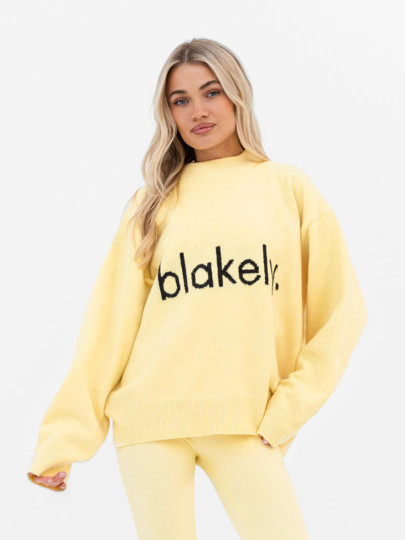 Mabel Oversized Knitted Jumper - Butter Yellow
