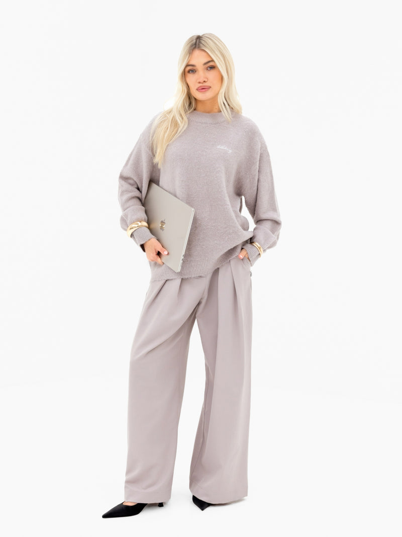 Mindy Knitted Jumper - Pebble