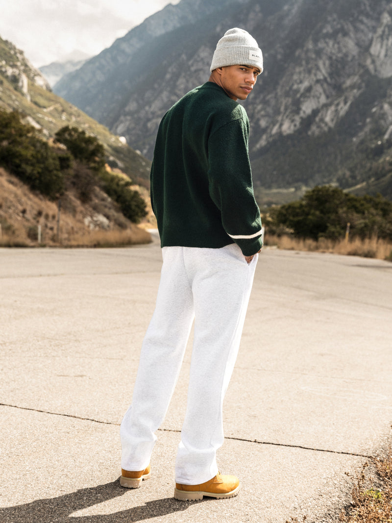 Abel Script Knitted Jumper - Emerald Green