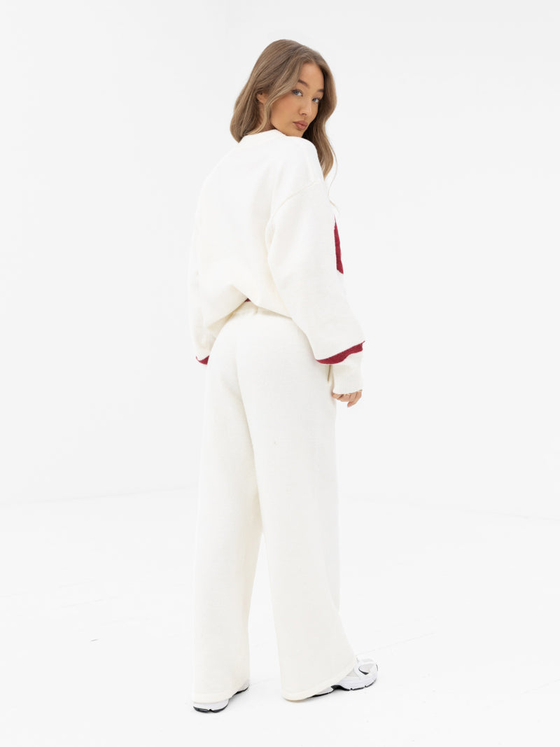 Margot Script Oversized Knitted Jumper - Cream