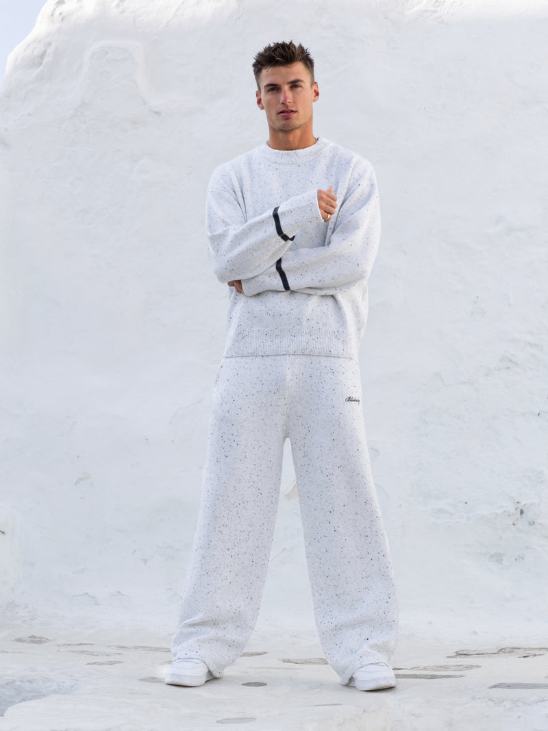 Relaxed Knitted Jumper - Light Grey