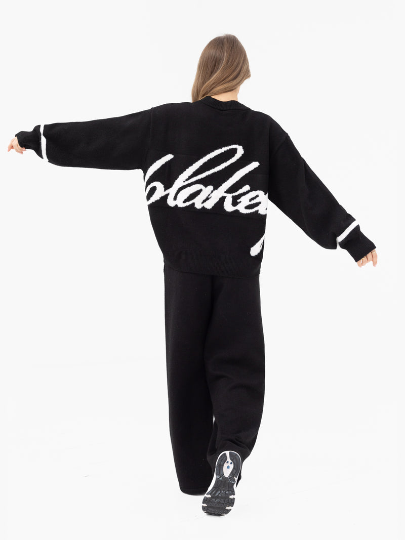 Margot Oversized Knitted Jumper - Black