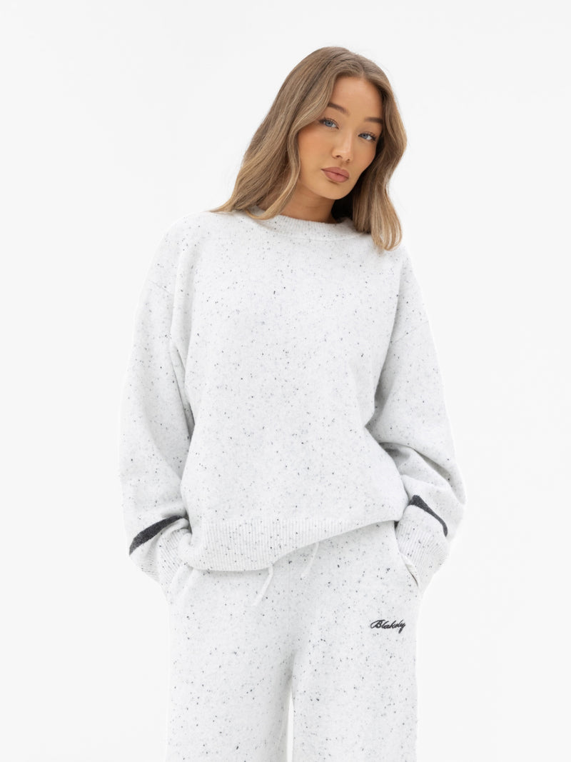 Margot Oversized Knitted Jumper - Cloud Grey
