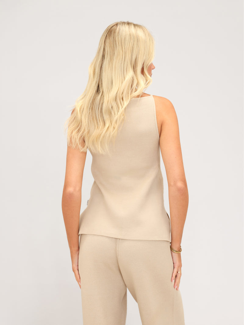 Layla Knitted Vest - Warm Ivory
