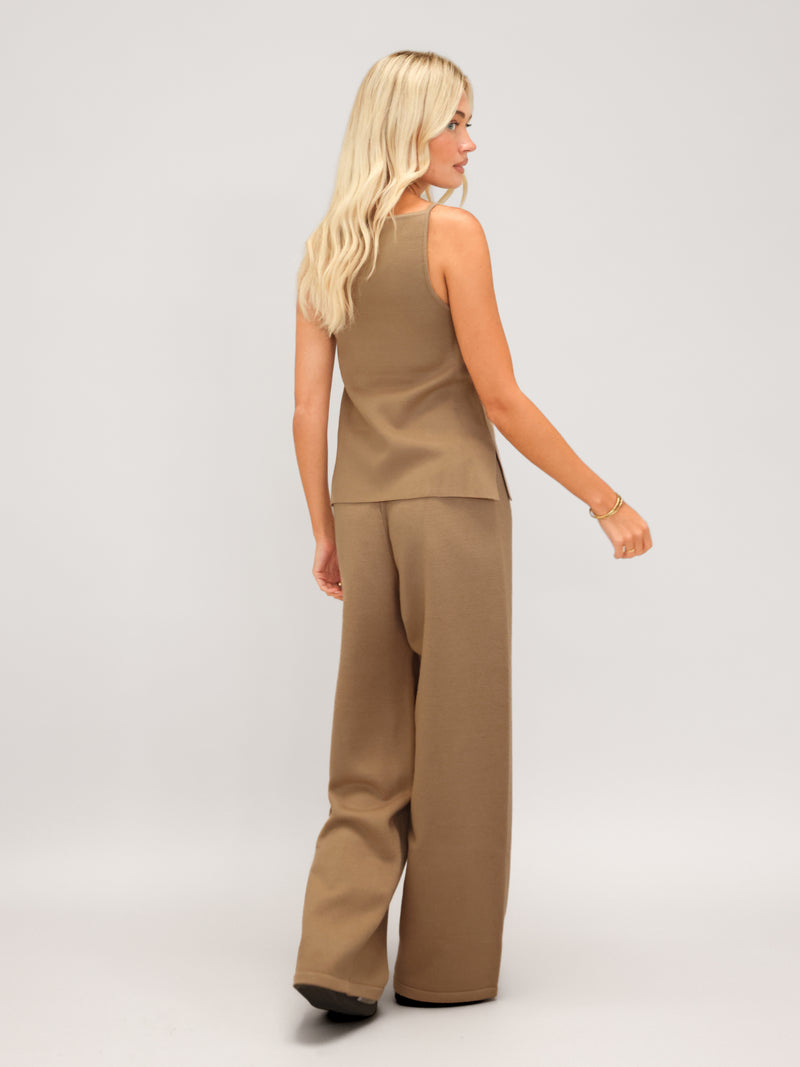 Layla Knitted Vest - Caramel
