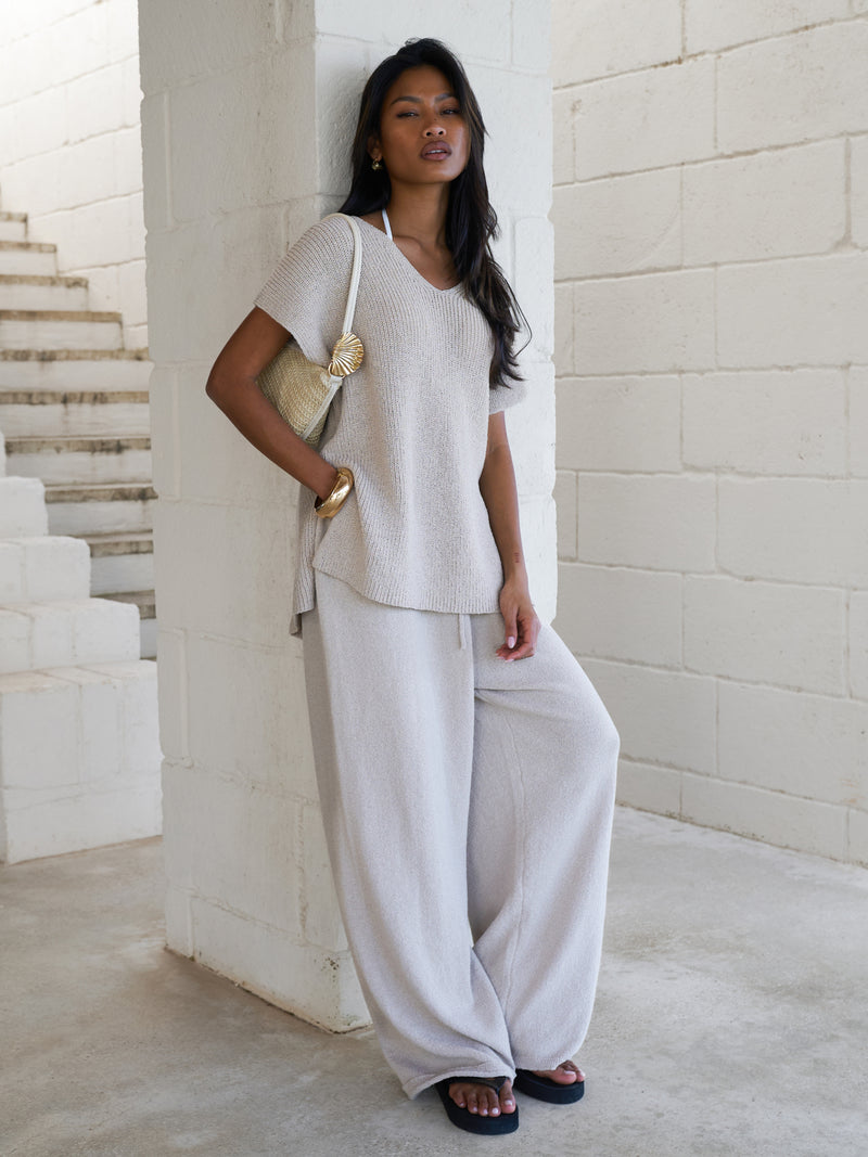 Buy Blakely Womens Taupe Mae Oversized Crochet Tank Top | Free