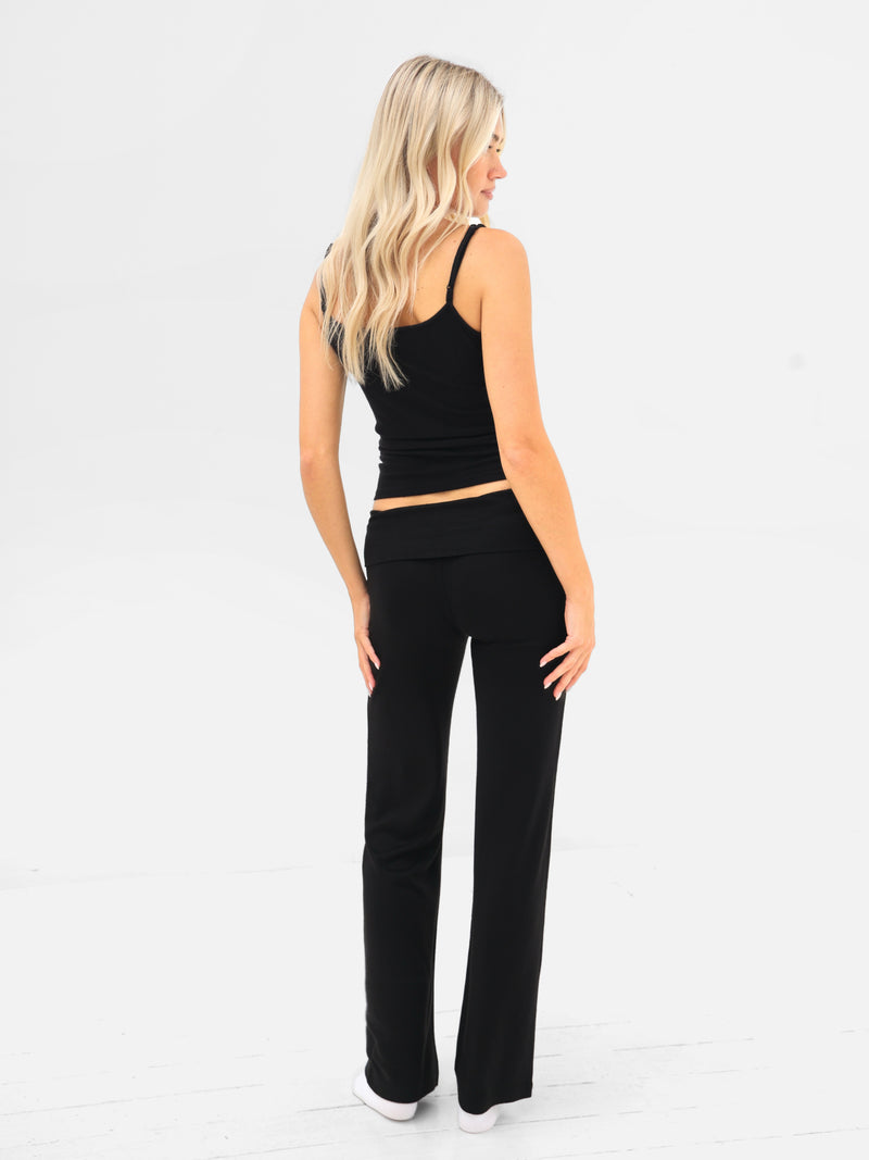Melody Soft Knitted Cami - Black