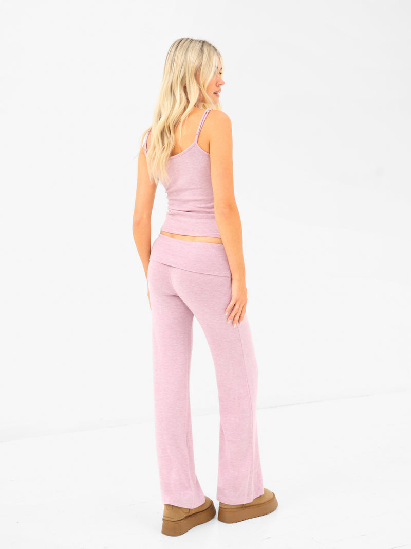 Melody Soft Knitted Cami - Marl Pink