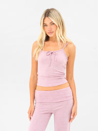 Melody Soft Knitted Cami - Marl Pink