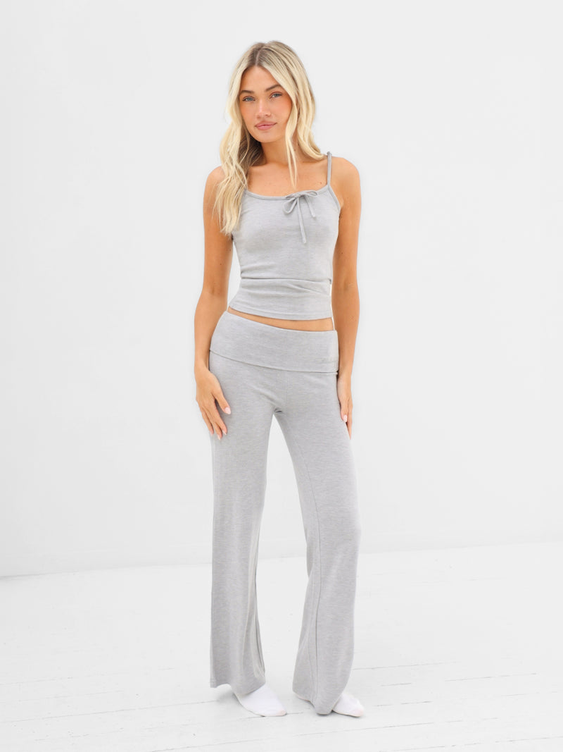 Melody Soft Knitted Cami - Marl Grey