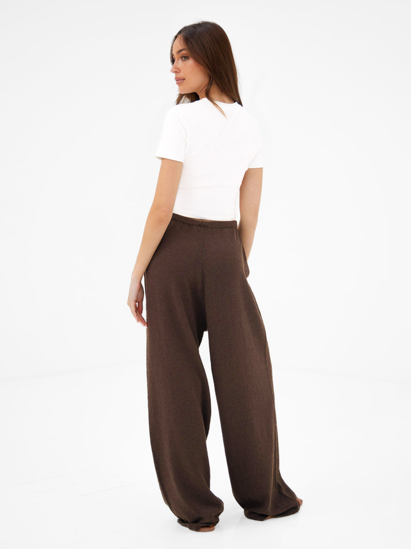 Mae Crochet Trousers - Brown