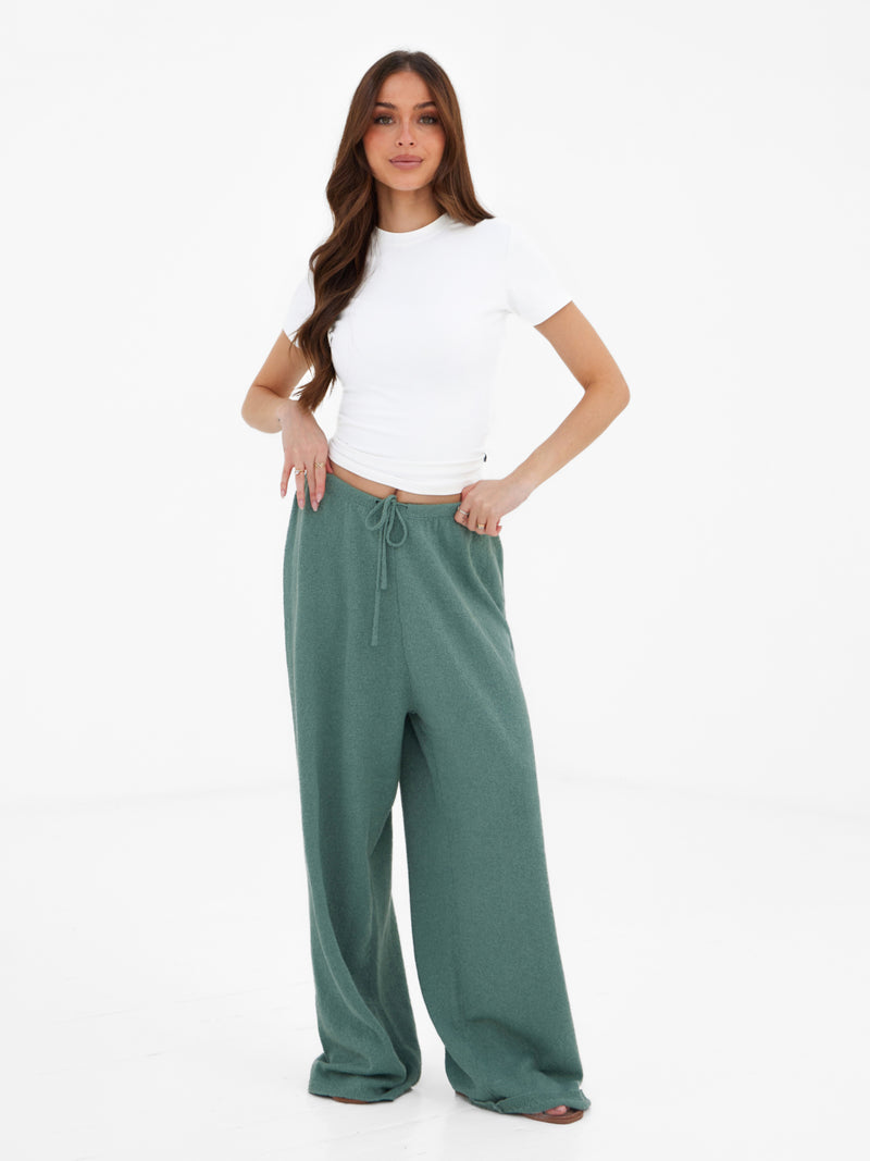 Mae Crochet Trousers - Sage Green