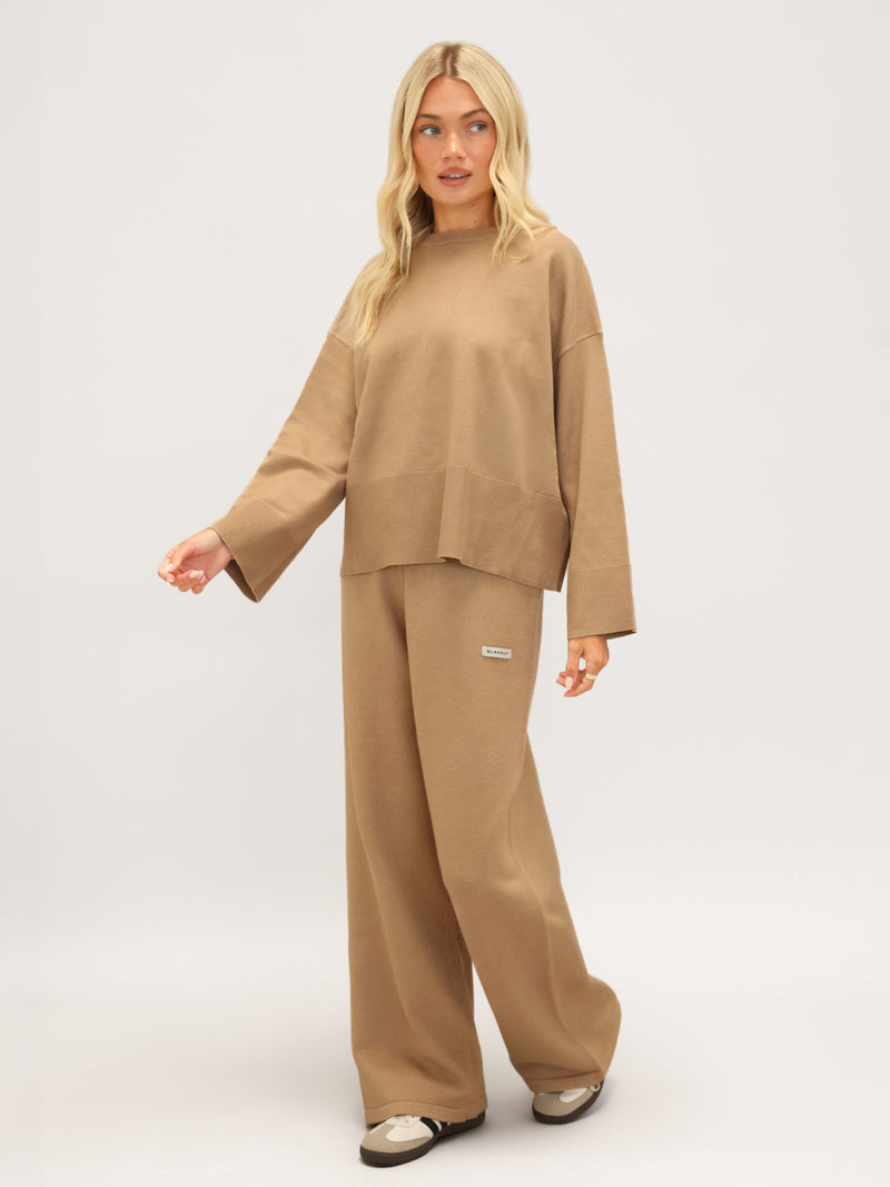 Layla Oversized Knitted Jumper - Caramel