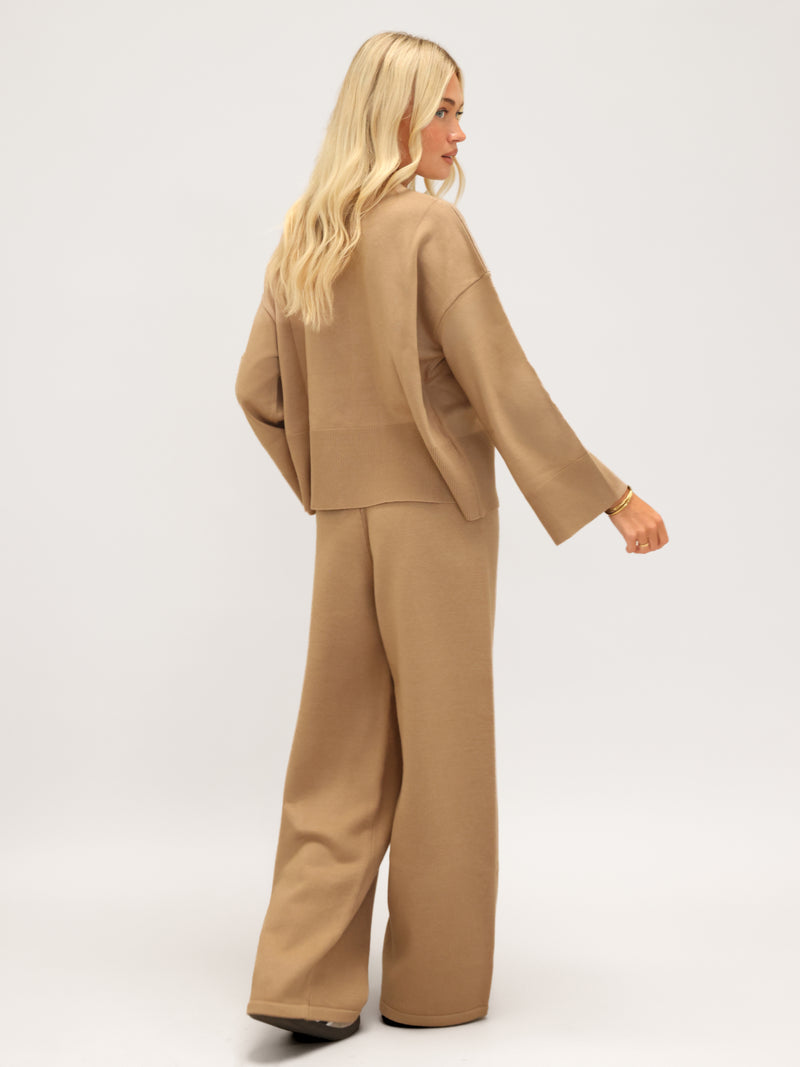 Layla Oversized Knitted Jumper - Caramel