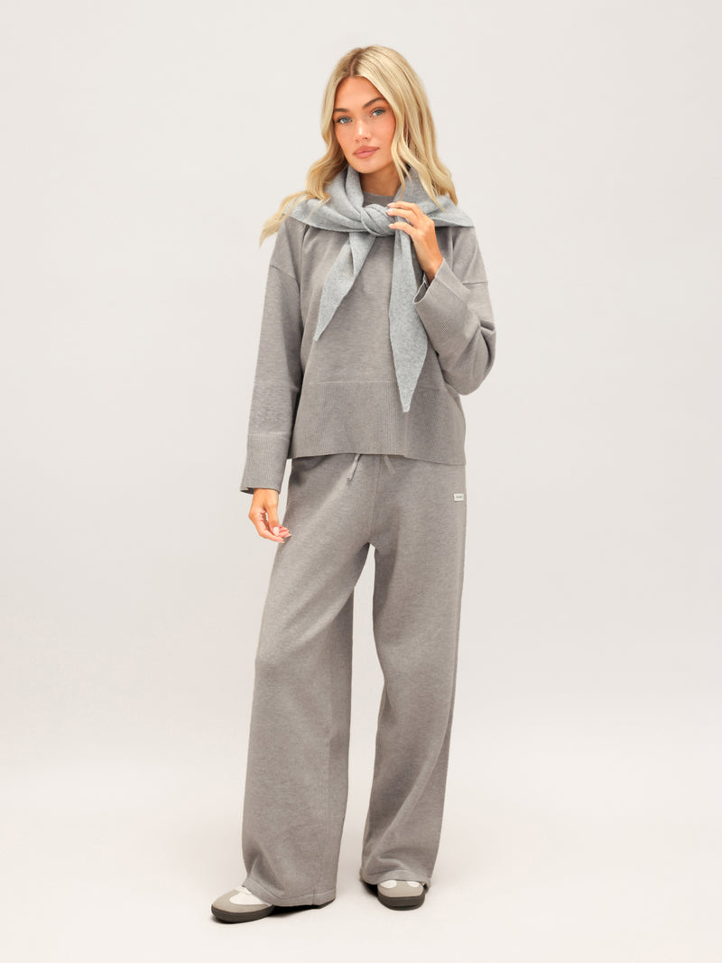 Layla Oversized Knitted Jumper - Grey