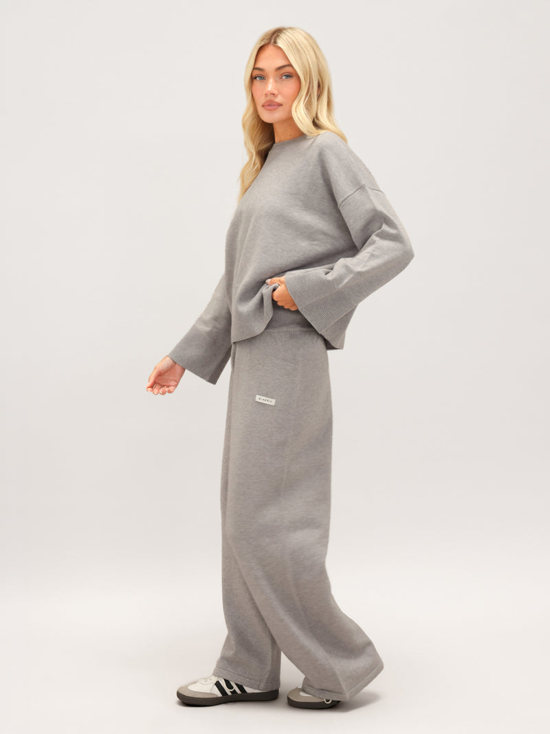Layla Oversized Knitted Jumper - Grey