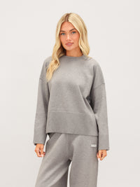 Layla Oversized Knitted Jumper - Grey